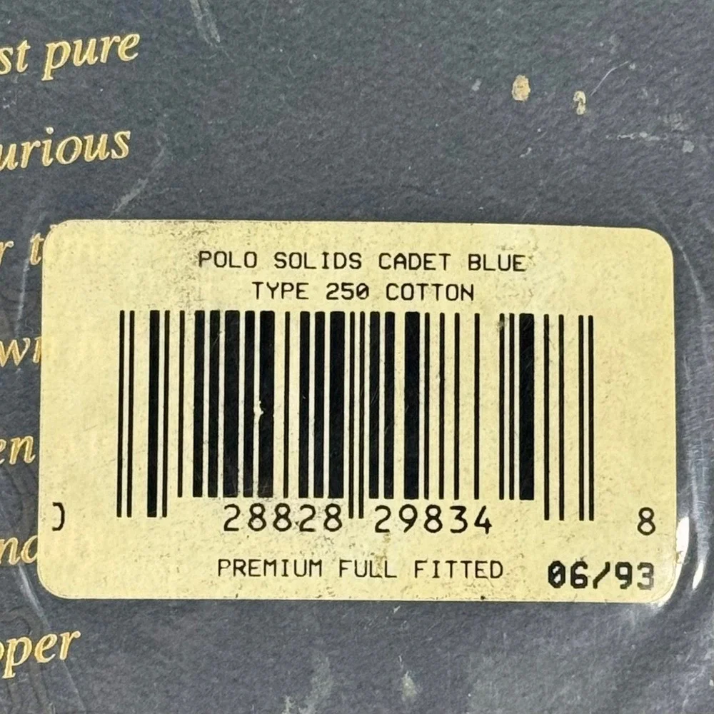 Ralph Lauren The Polo Sheet Cadet Blue Full Fitted Sheet 250 TC Pima Cotton NEW